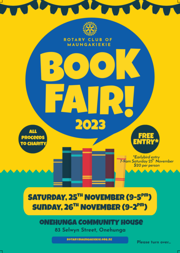 BOOK FAIR 2526th Nov Rotary Club of Maungakiekie